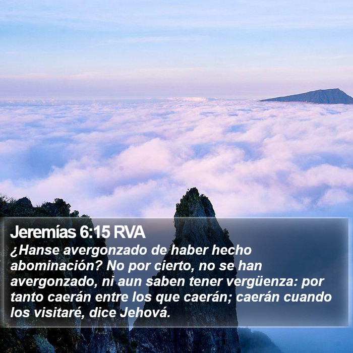 Jeremías 6:15 RVA Bible Study