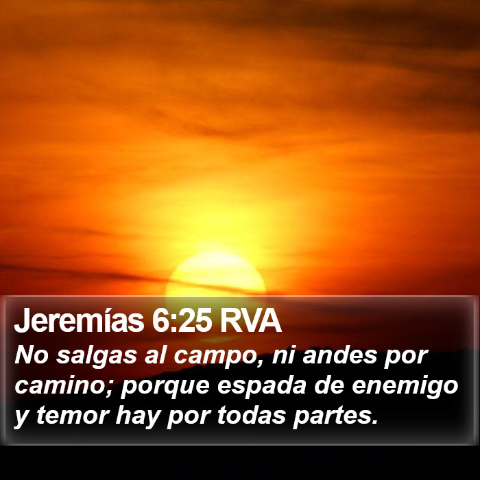 Jeremías 6:25 RVA Bible Study