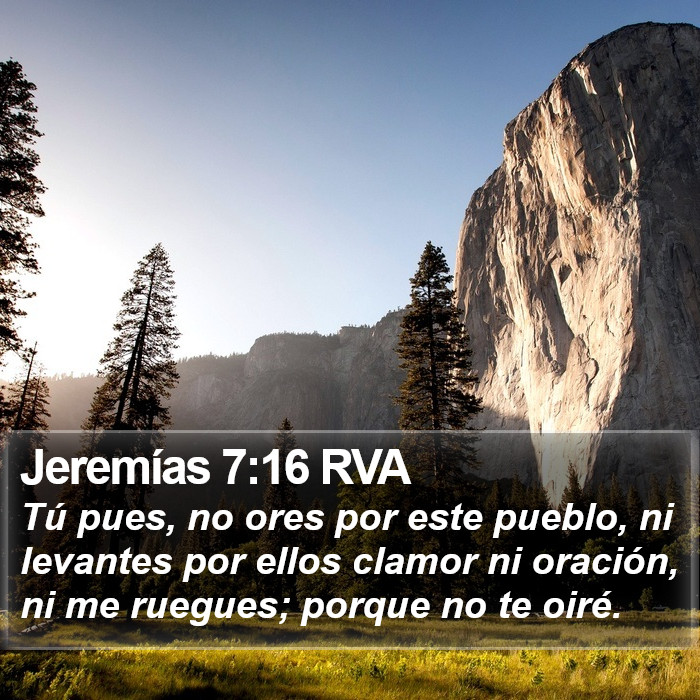 Jeremías 7:16 RVA Bible Study