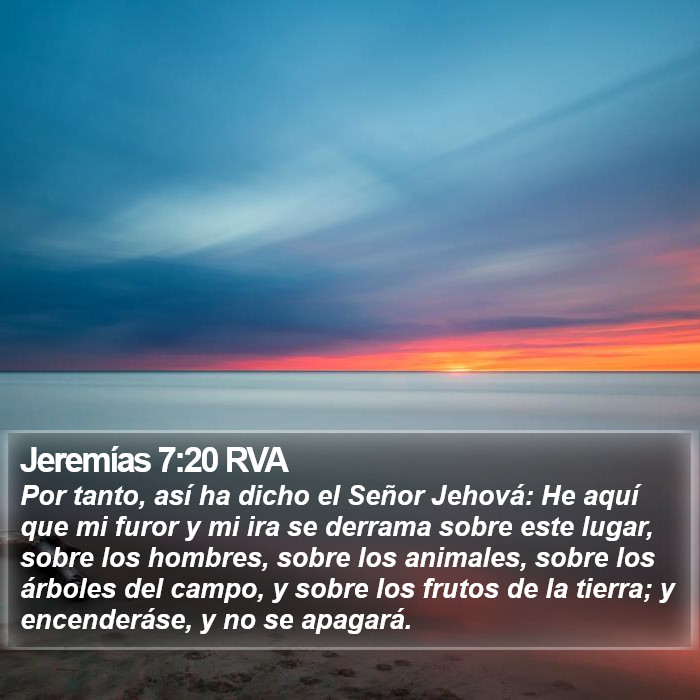 Jeremías 7:20 RVA Bible Study