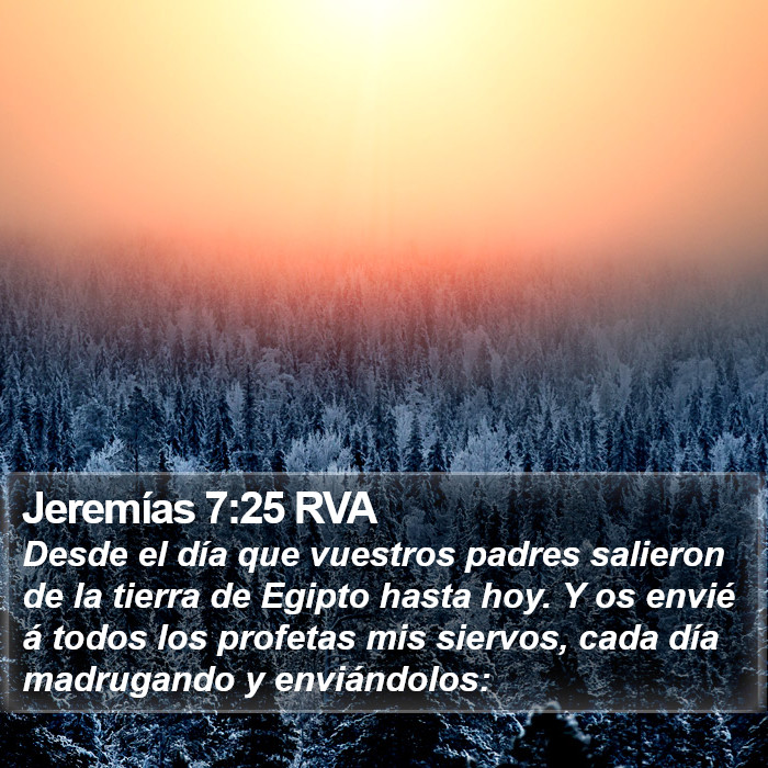 Jeremías 7:25 RVA Bible Study