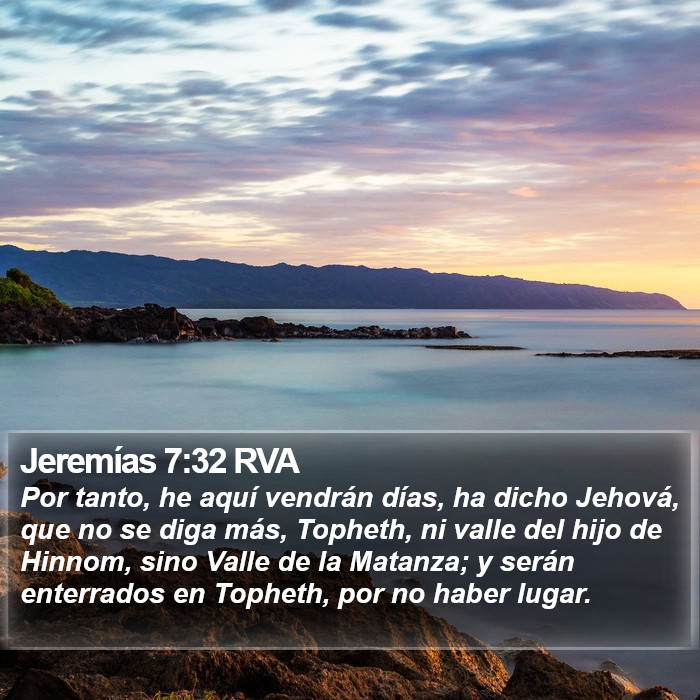 Jeremías 7:32 RVA Bible Study