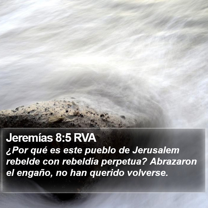 Jeremías 8:5 RVA Bible Study