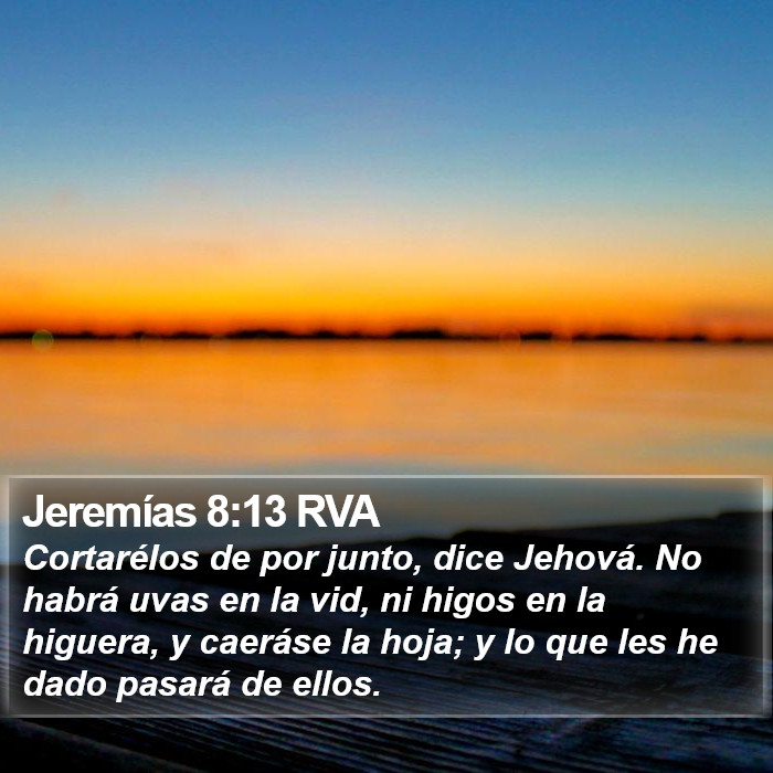 Jeremías 8:13 RVA Bible Study