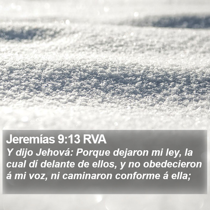 Jeremías 9:13 RVA Bible Study