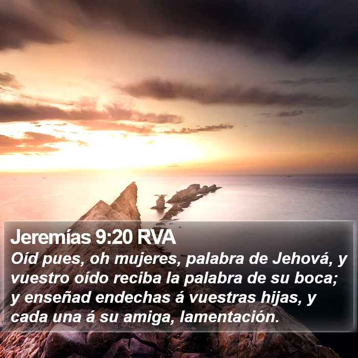 Jeremías 9:20 RVA Bible Study