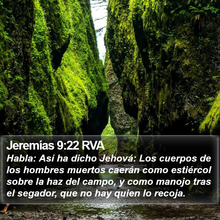 Jeremías 9:22 RVA Bible Study