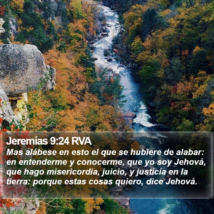 Jeremías 9:24 RVA Bible Study