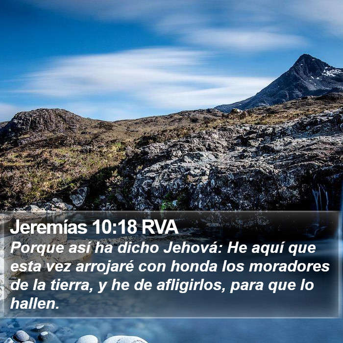 Jeremías 10:18 RVA Bible Study