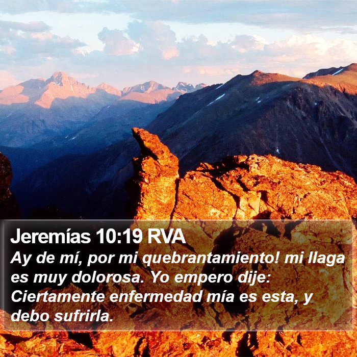 Jeremías 10:19 RVA Bible Study