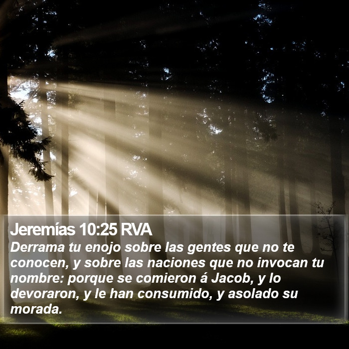 Jeremías 10:25 RVA Bible Study