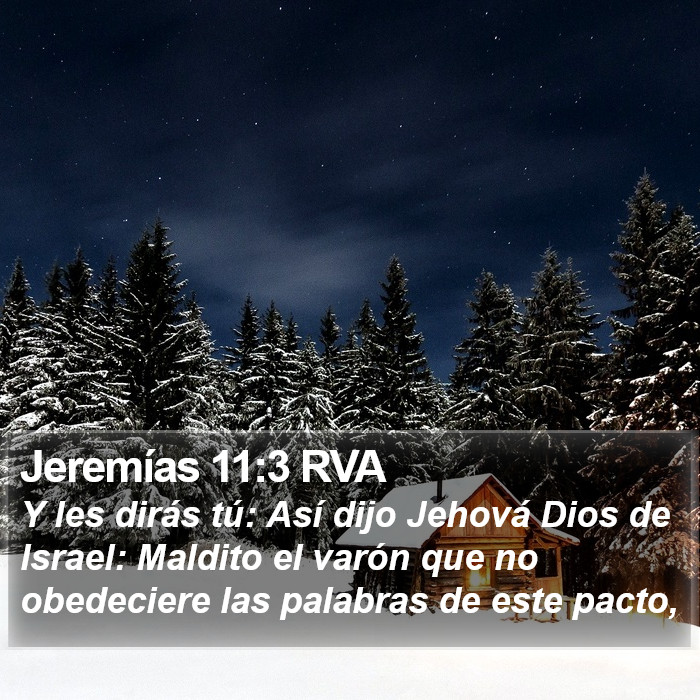 Jeremías 11:3 RVA Bible Study