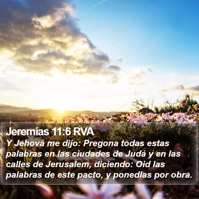 Jeremías 11:6 RVA Bible Study