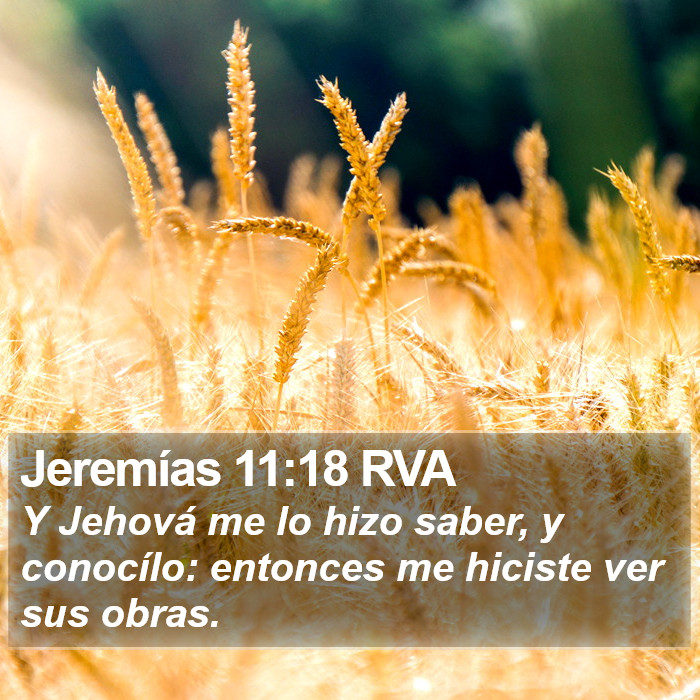 Jeremías 11:18 RVA Bible Study