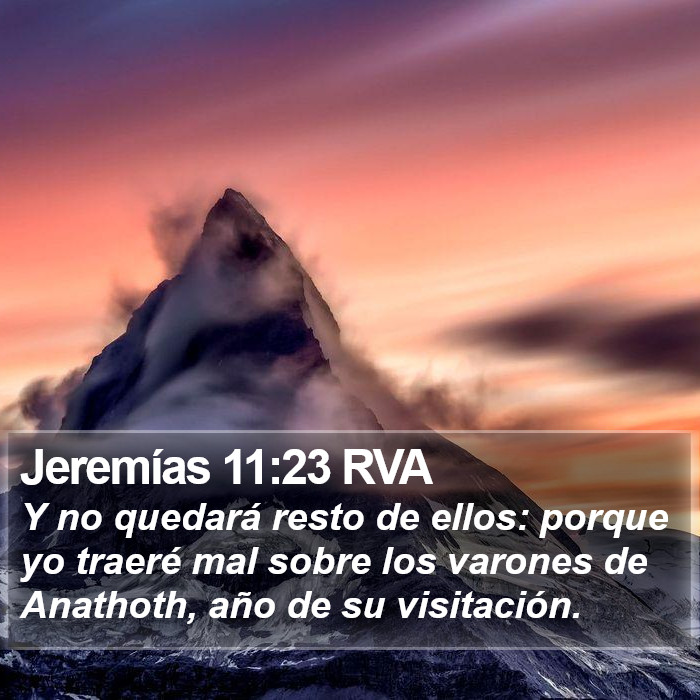 Jeremías 11:23 RVA Bible Study