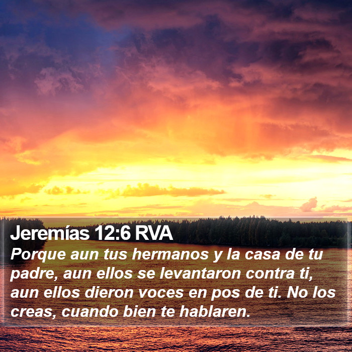 Jeremías 12:6 RVA Bible Study