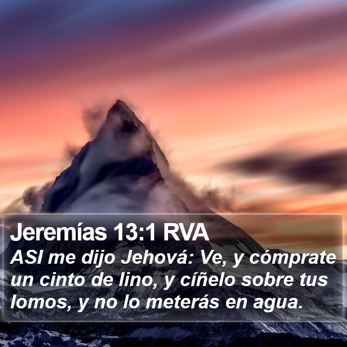 Jeremías 13:1 RVA Bible Study