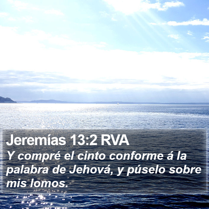 Jeremías 13:2 RVA Bible Study