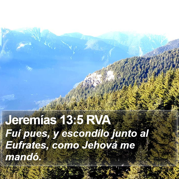 Jeremías 13:5 RVA Bible Study