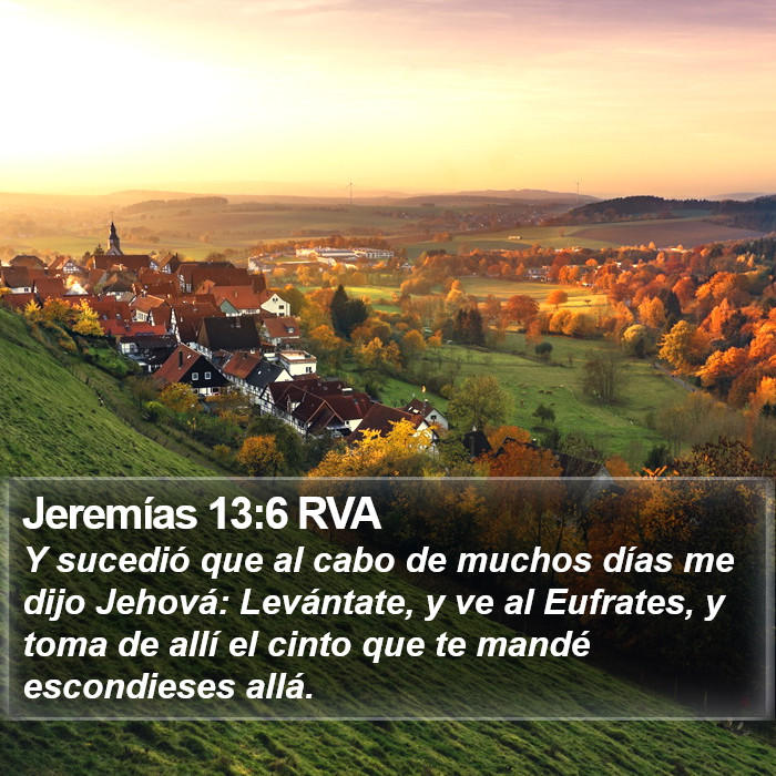 Jeremías 13:6 RVA Bible Study