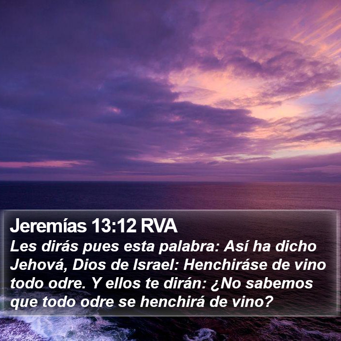 Jeremías 13:12 RVA Bible Study