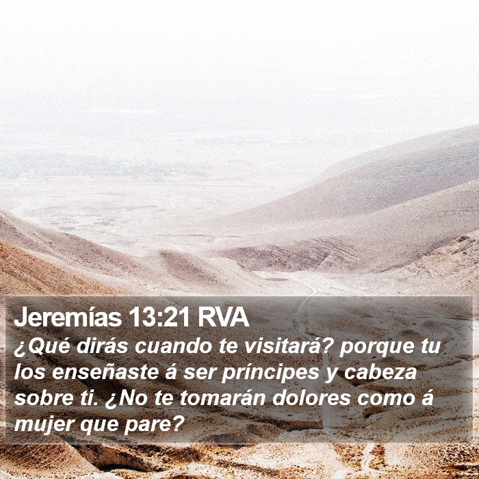 Jeremías 13:21 RVA Bible Study