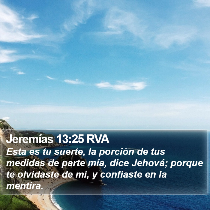 Jeremías 13:25 RVA Bible Study