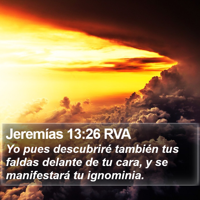 Jeremías 13:26 RVA Bible Study