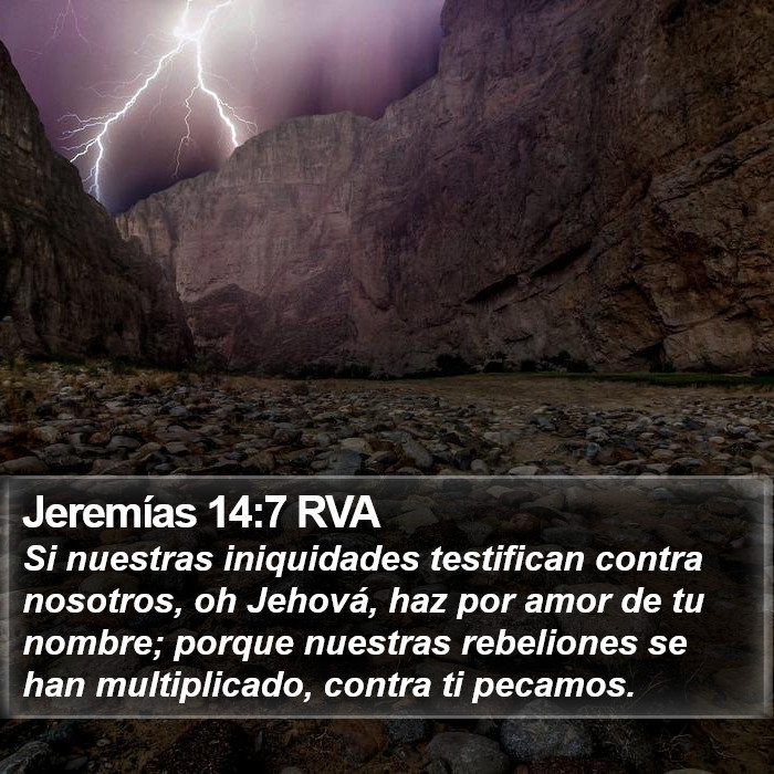 Jeremías 14:7 RVA Bible Study