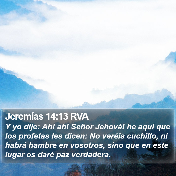 Jeremías 14:13 RVA Bible Study