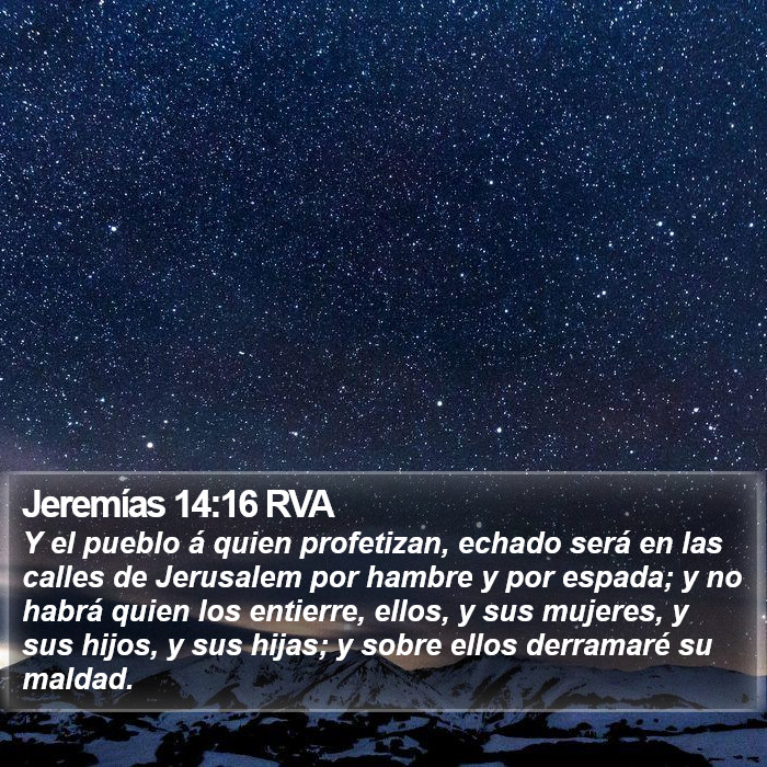 Jeremías 14:16 RVA Bible Study