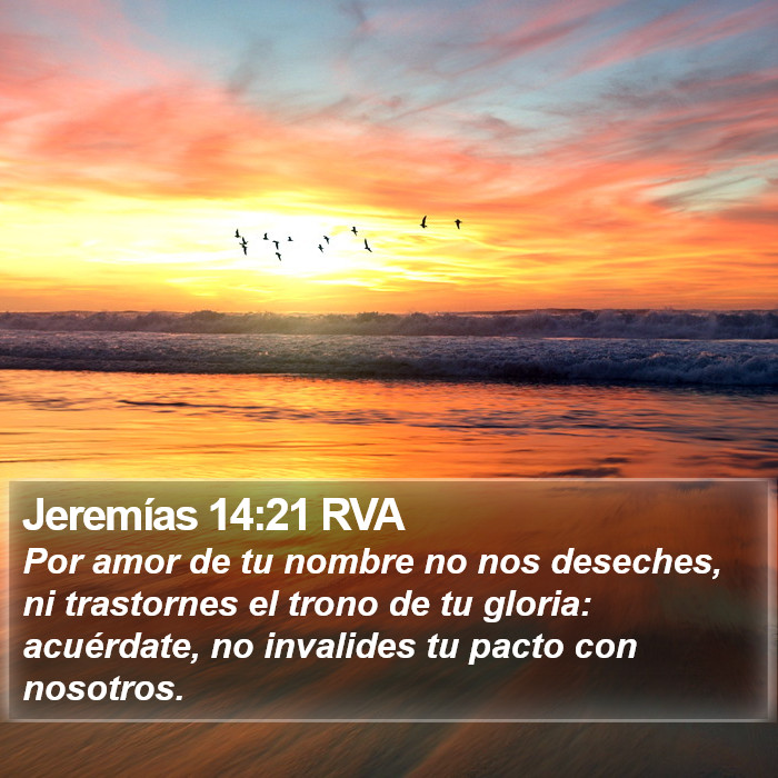 Jeremías 14:21 RVA Bible Study