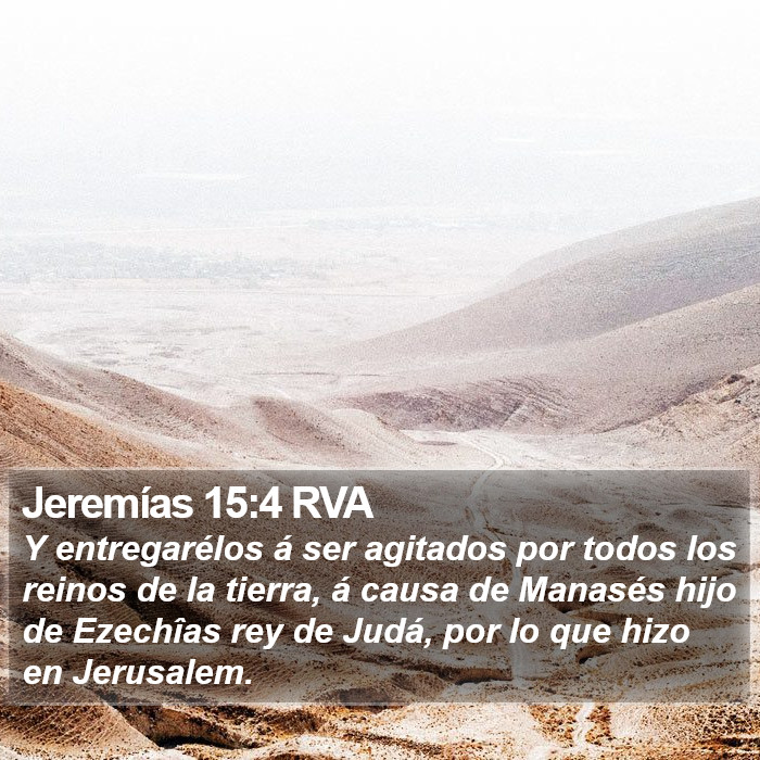 Jeremías 15:4 RVA Bible Study