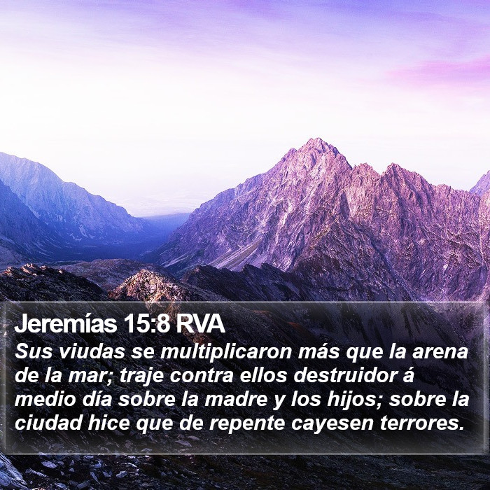 Jeremías 15:8 RVA Bible Study