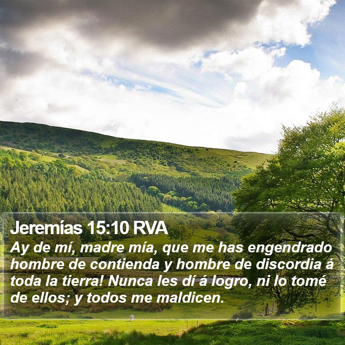 Jeremías 15:10 RVA Bible Study