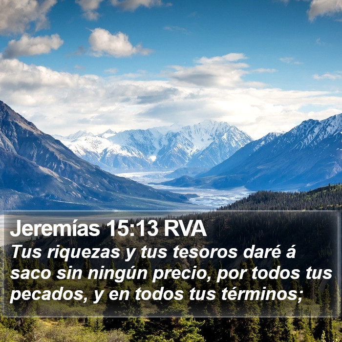 Jeremías 15:13 RVA Bible Study