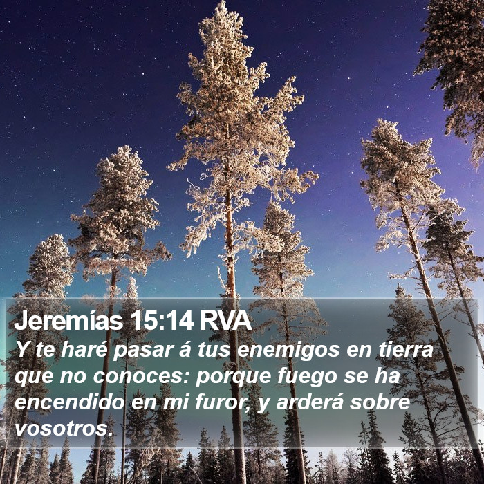 Jeremías 15:14 RVA Bible Study