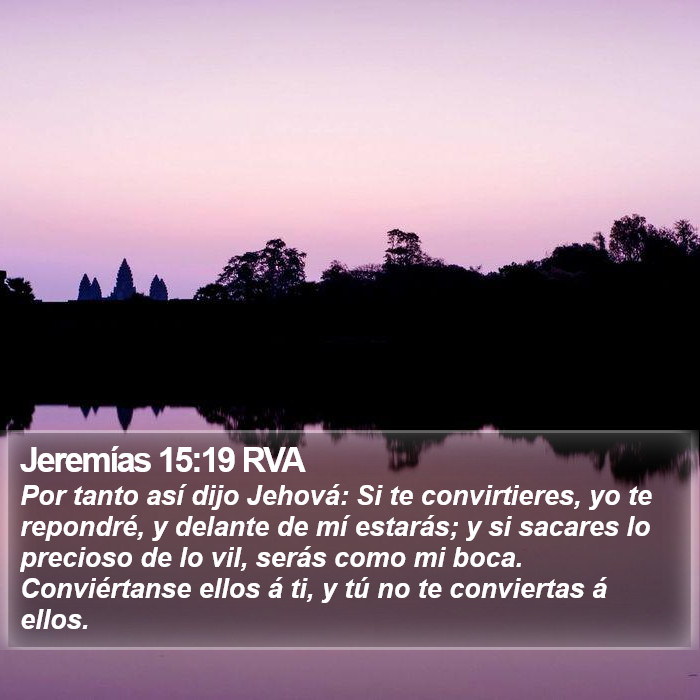 Jeremías 15:19 RVA Bible Study