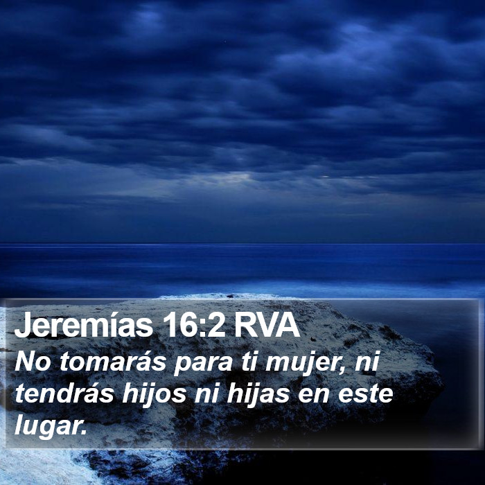 Jeremías 16:2 RVA Bible Study