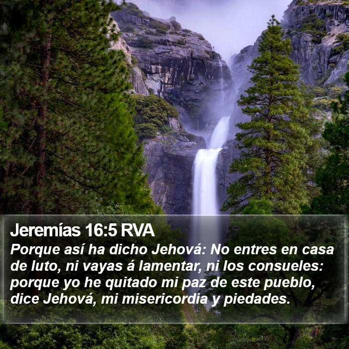 Jeremías 16:5 RVA Bible Study