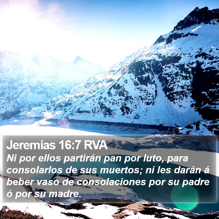 Jeremías 16:7 RVA Bible Study