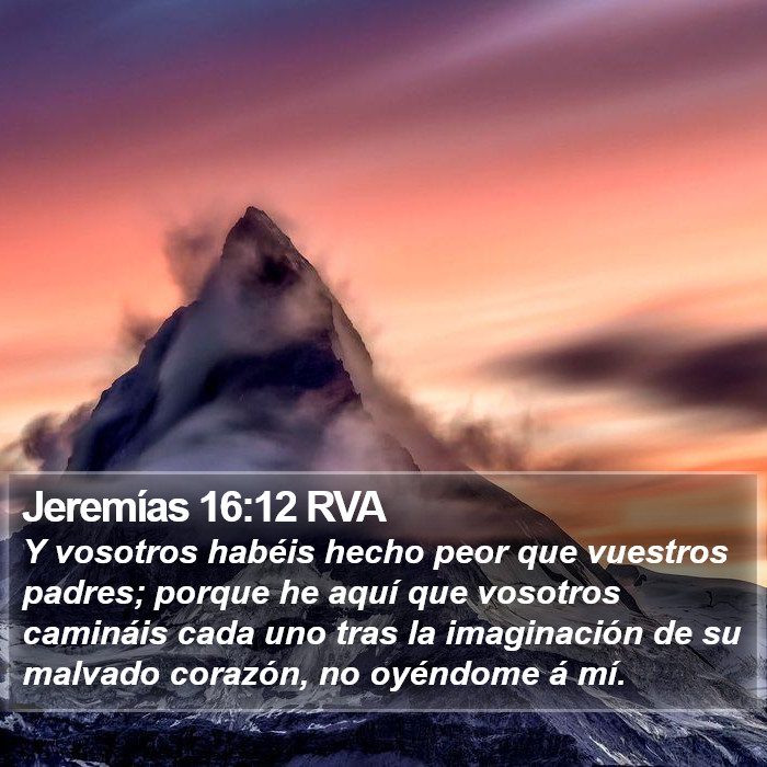 Jeremías 16:12 RVA Bible Study