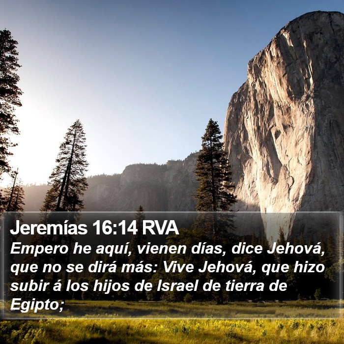 Jeremías 16:14 RVA Bible Study