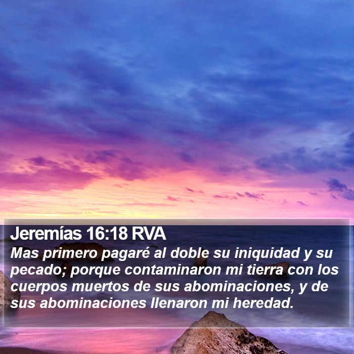 Jeremías 16:18 RVA Bible Study