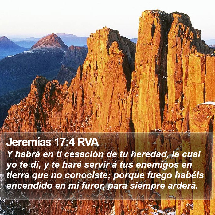 Jeremías 17:4 RVA Bible Study