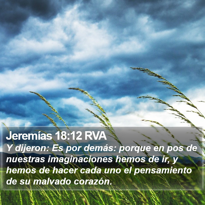 Jeremías 18:12 RVA Bible Study