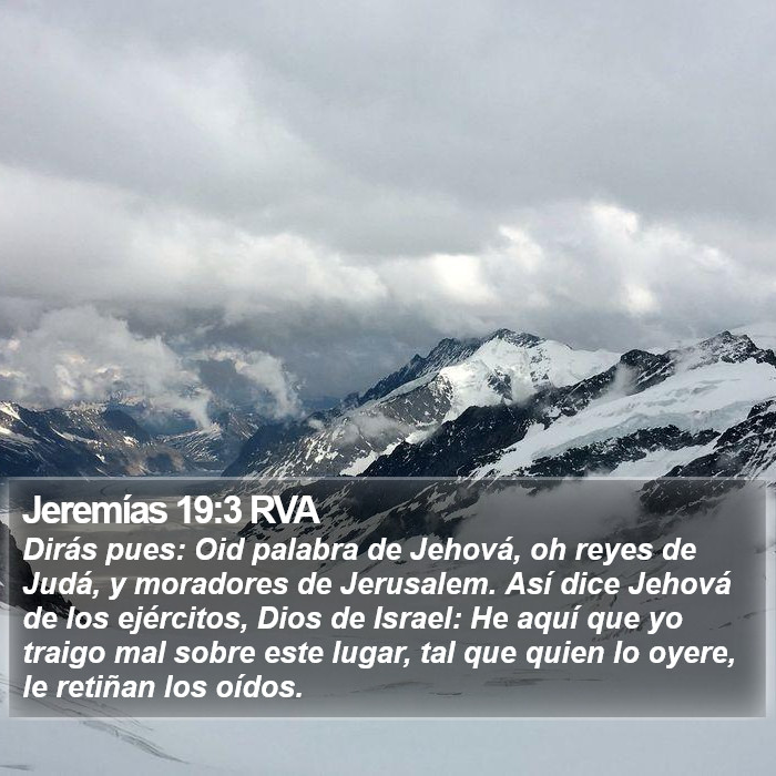 Jeremías 19:3 RVA Bible Study