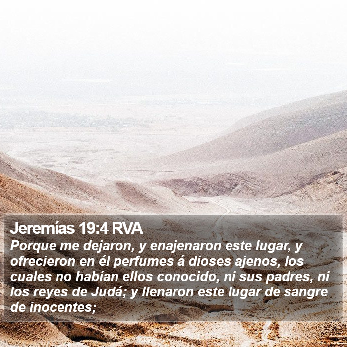 Jeremías 19:4 RVA Bible Study