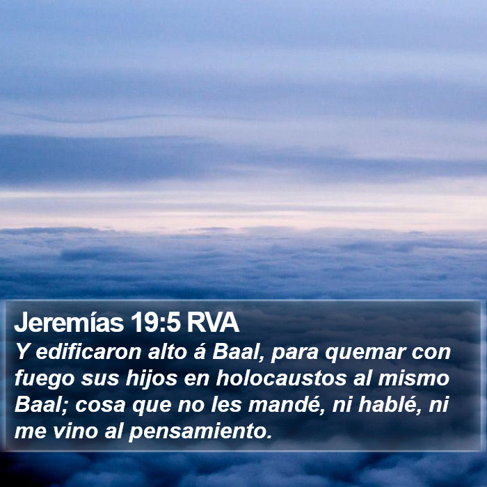 Jeremías 19:5 RVA Bible Study