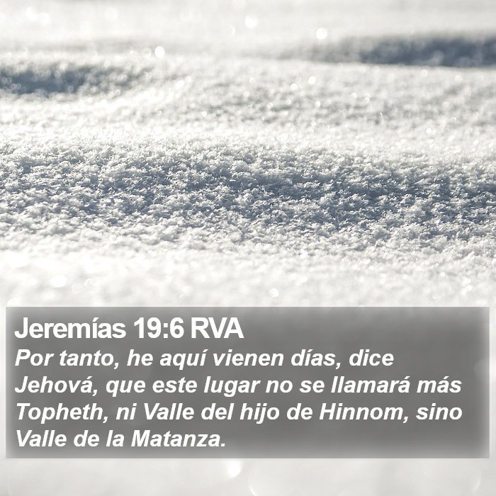 Jeremías 19:6 RVA Bible Study